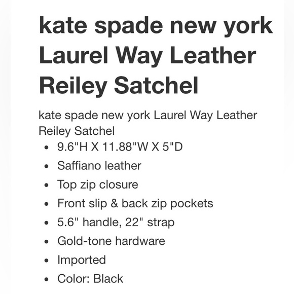 Kate Spade New York Laurel Way Leather Reiley Satchel - Picture 14 of 14